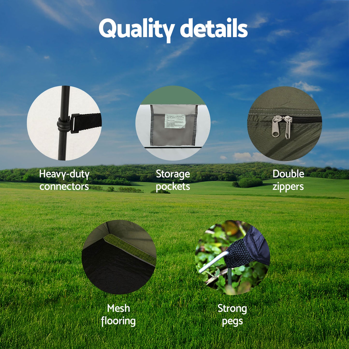 Weisshorn 22L Portable Camping Toilet Shower Tent Changing Room Outdoor Loo Set TENT-CR-SIN-TOILET-22L