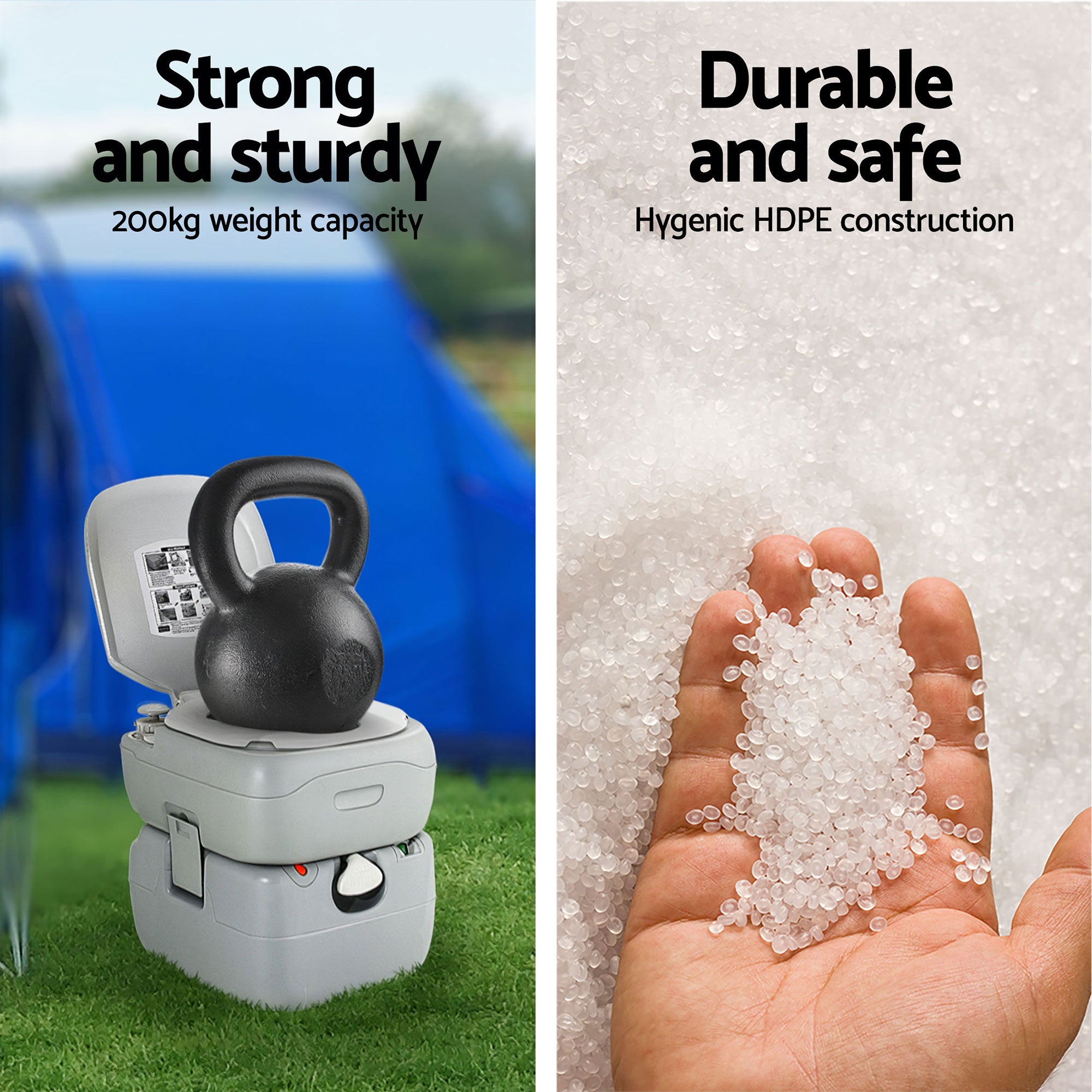 Weisshorn 22L Portable Camping Toilet Shower Tent Changing Room Outdoor Loo Set TENT-CR-SIN-TOILET-22L