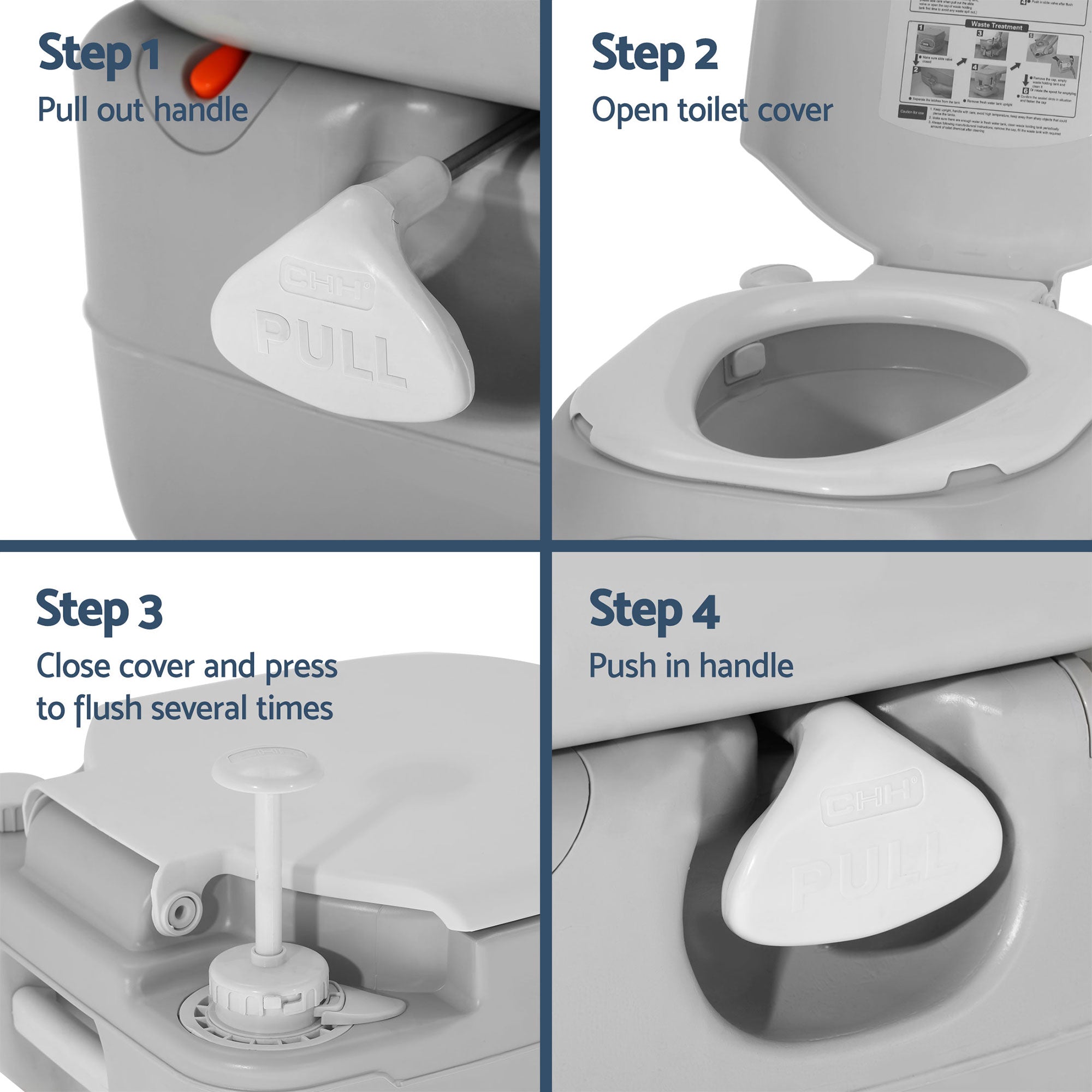 Weisshorn 22L Portable Camping Toilet Shower Tent Changing Room Outdoor Loo Set TENT-CR-SIN-TOILET-22L