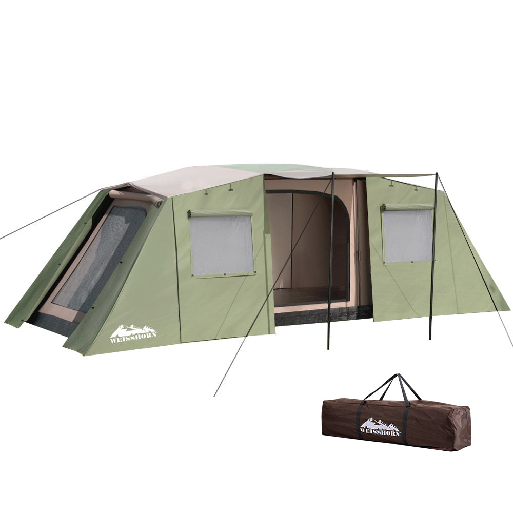 Weisshorn Instant Up Camping Tent 10 Person Outdoor Family Hiking Tents 3 Rooms TENT-D-FAST-10P-BRGN