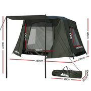 Weisshorn Camping Tent Instant Up 2-3 Person Tents Outdoor Hiking Shelter TENT-D-FAST-250-GN