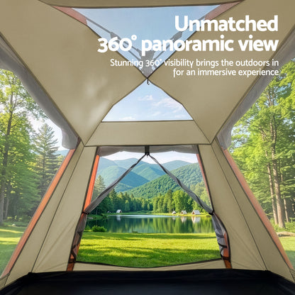 Weisshorn Pop Up Camping Tent 3-4 Person Automatic Tent Instant Setup Waterproof TENT-E-210X210-BG