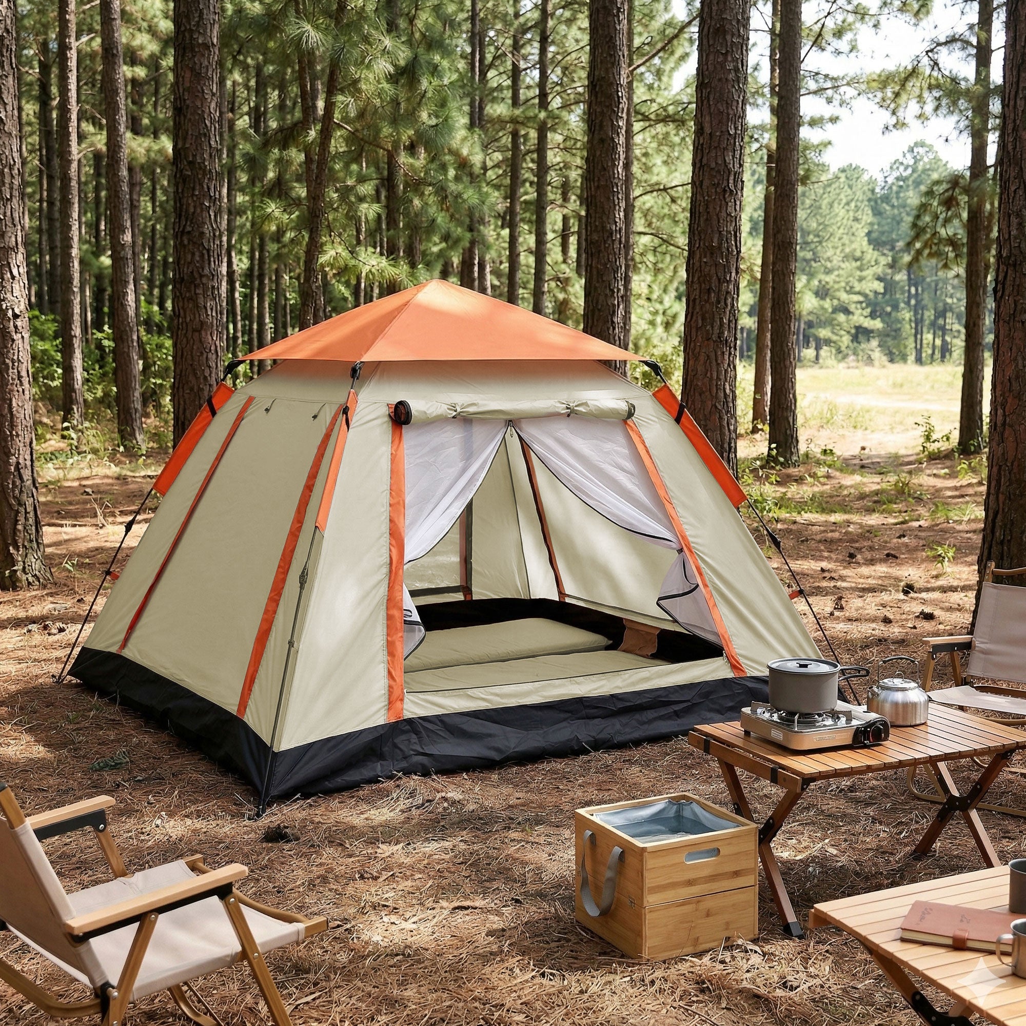 Weisshorn Pop Up Camping Tent 3-4 Person Automatic Tent Instant Setup Waterproof TENT-E-210X210-BG
