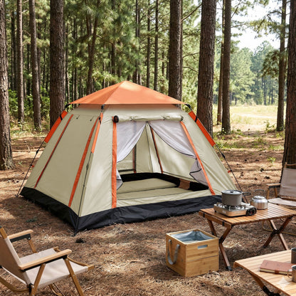 Weisshorn Pop Up Camping Tent 3-4 Person Automatic Tent Instant Setup Waterproof TENT-E-210X210-BG