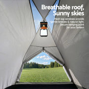 Weisshorn 2 Person Instant Pop Up Camping Tent Automatic Waterproof Hiking Beach TENT-E-FAST-200X140-GY