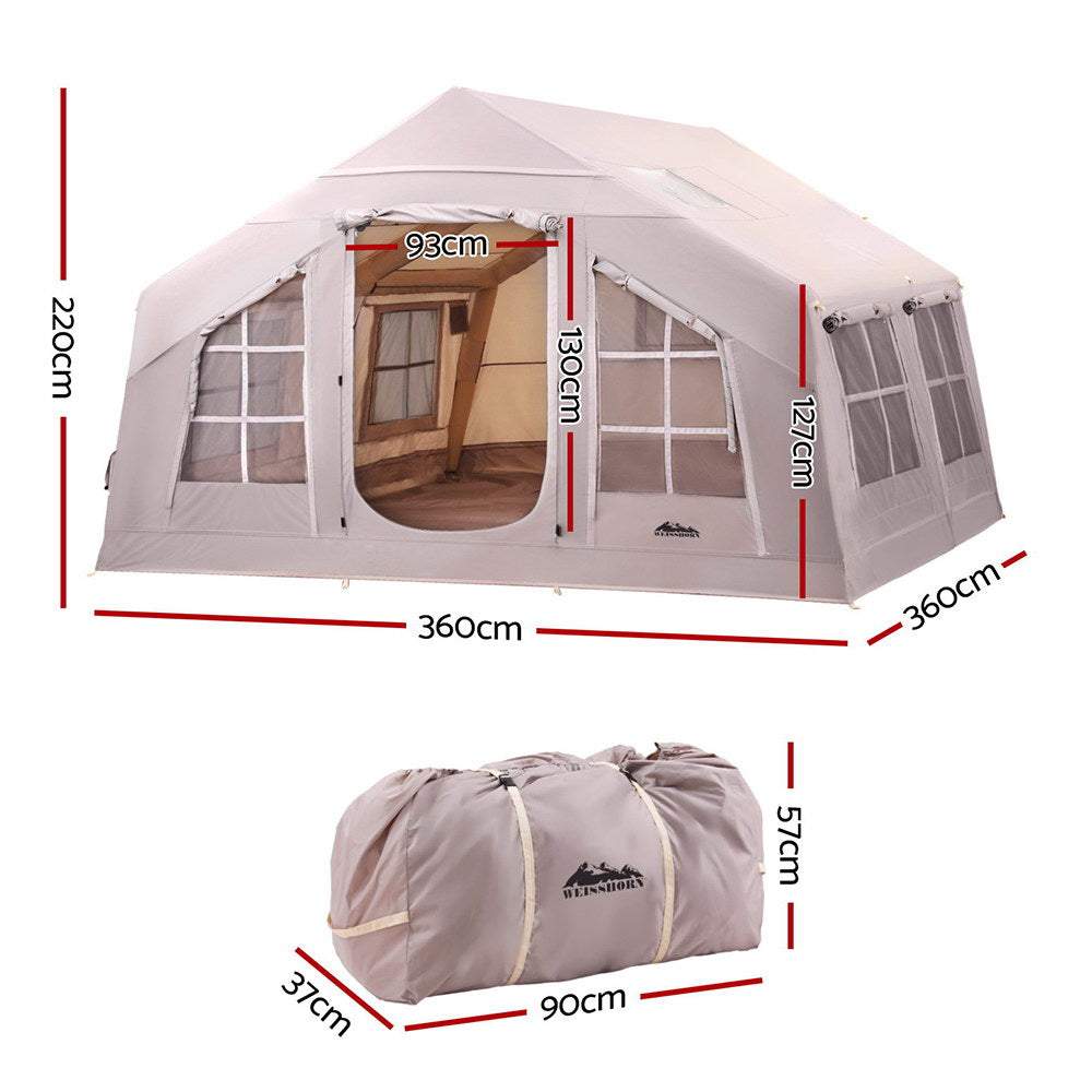 Weisshorn Camping Tent Inflatable Beach Tent 6 Person 360CM TENT-E-INFLA-3.6X3.6-BR