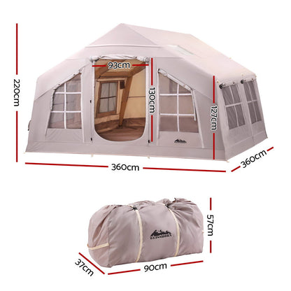 Weisshorn Camping Tent Inflatable Beach Tent 6 Person 360CM TENT-E-INFLA-3.6X3.6-BR