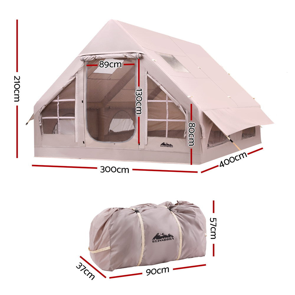 Weisshorn Camping Tent Inflatable Beach Tent 6 Person 300CM TENT-E-INFLA-3X4-BR