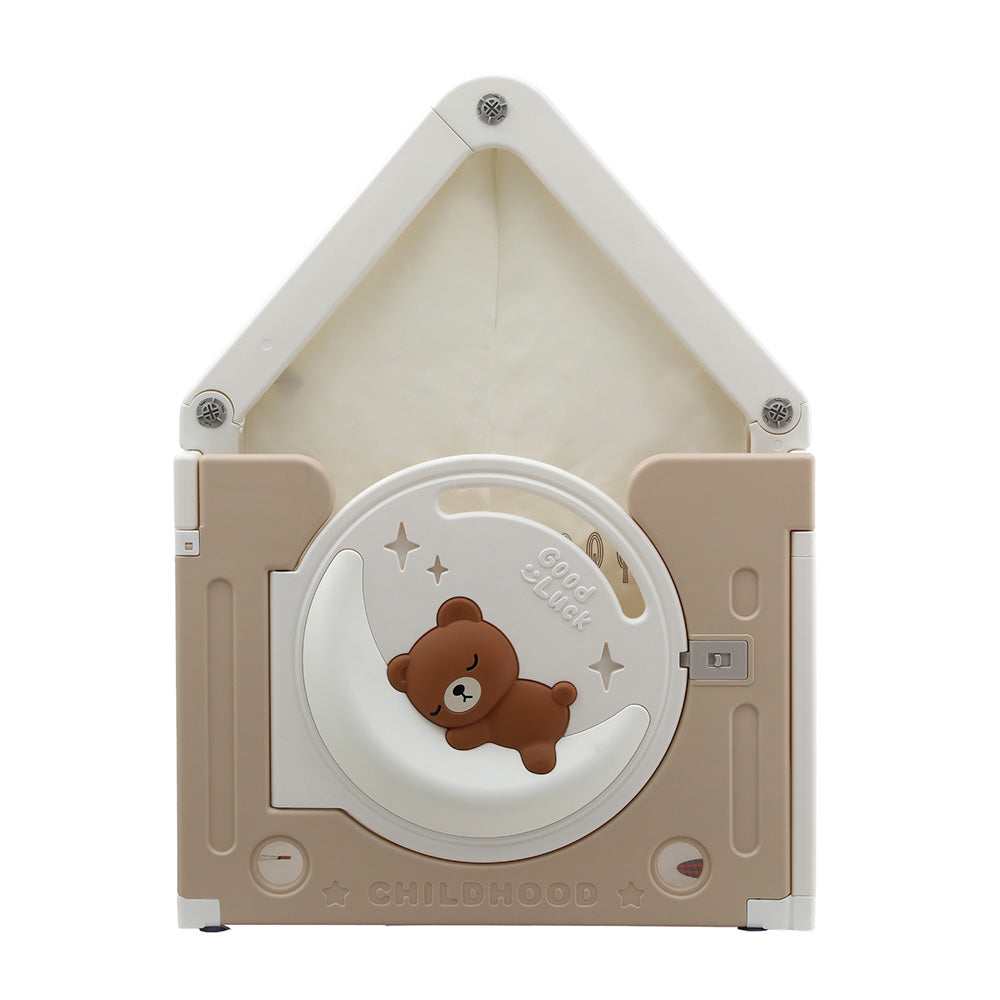 Keezi Kids Play Tent Playhouse Castle with Floor Mat 85CMX113CM TENT-HSE-HDPE-85CM-MC