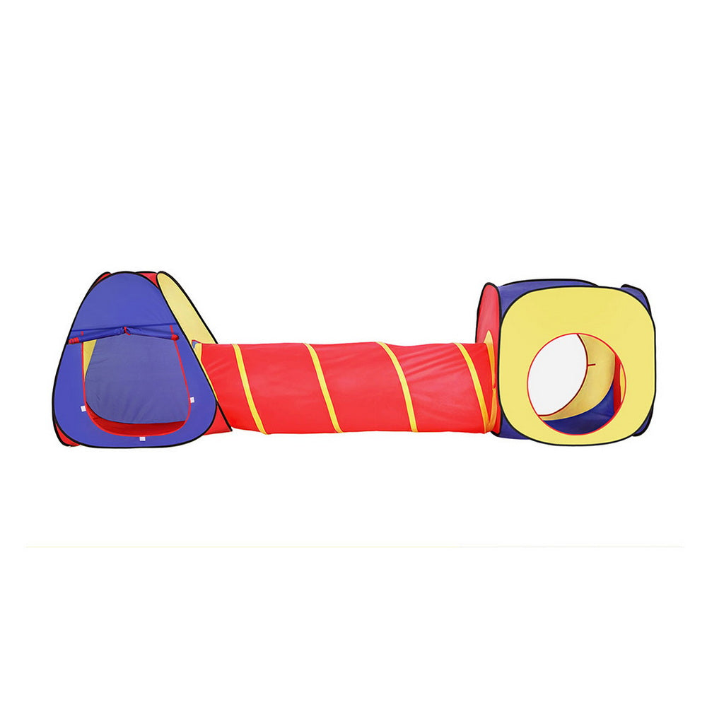 Keezi Kids Playhouse Play Tent Pop Up Teepee Castle Crawl Tunnel Outdoor Indoor Toys Children Gift TENT-PLAY-TUN-MC