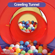 Keezi Kids Playhouse Play Tent Pop Up Teepee Castle Crawl Tunnel Outdoor Indoor Toys Children Gift TENT-PLAY-TUN-MC