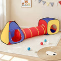 Keezi Kids Playhouse Play Tent Pop Up Teepee Castle Crawl Tunnel Outdoor Indoor Toys Children Gift TENT-PLAY-TUN-MC