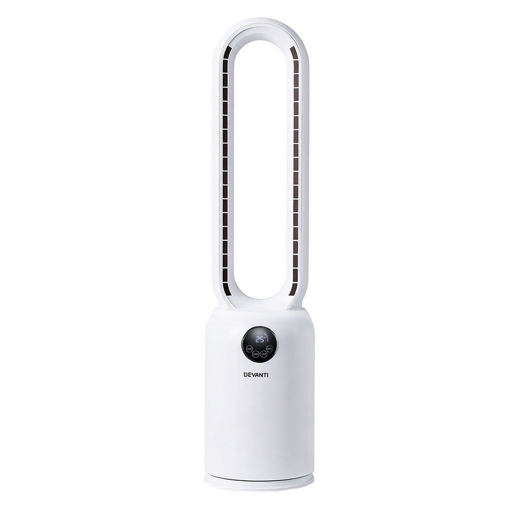 Devanti 2in1 Bladeless Fan Air Purification W/ Remote 88cm TF-RC-308L-WH