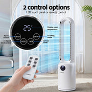Devanti 2in1 Bladeless Fan Air Purification W/ Remote 88cm TF-RC-308L-WH