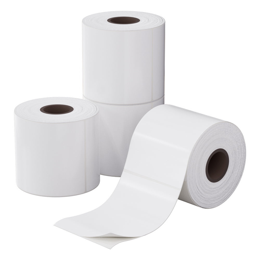 4 Rolls Direct Thermal Labels Paper Printer Paper Barcode Shipping Stickers TH-LABEL-100X150-4-WH