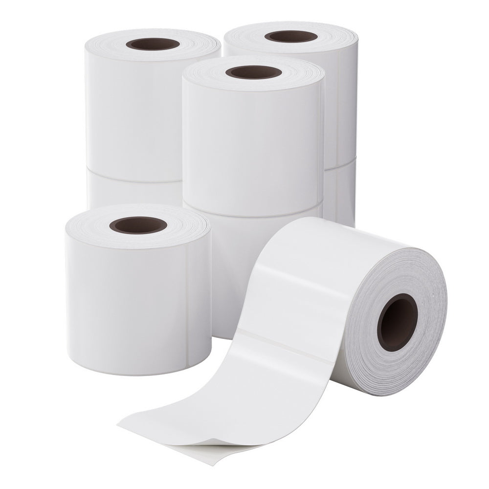 8 Rolls Direct Thermal Labels Paper Printer Paper Barcode Shipping Stickers TH-LABEL-100X150-4-WHX2