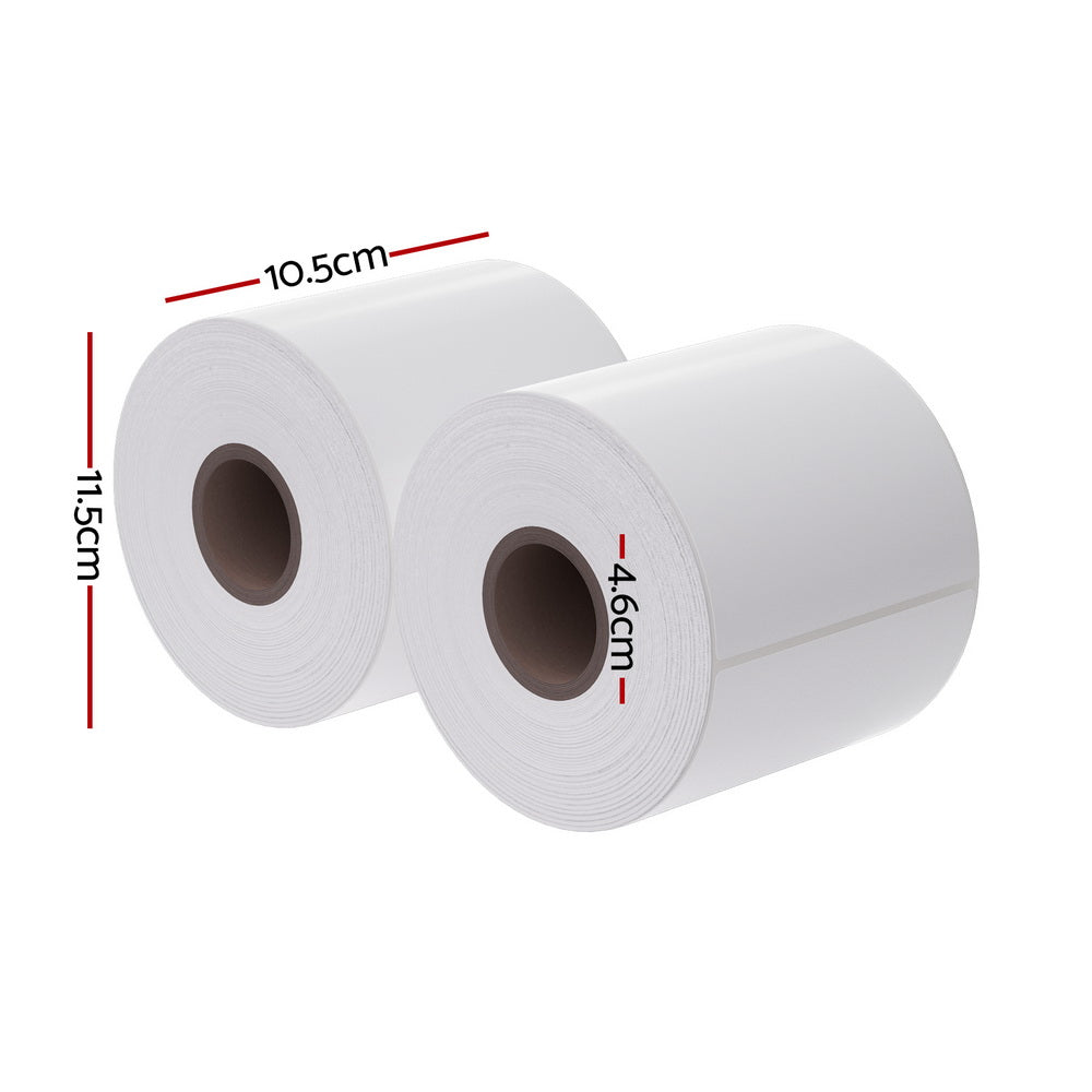 8 Rolls Direct Thermal Labels Paper Printer Paper Barcode Shipping Stickers TH-LABEL-100X150-4-WHX2