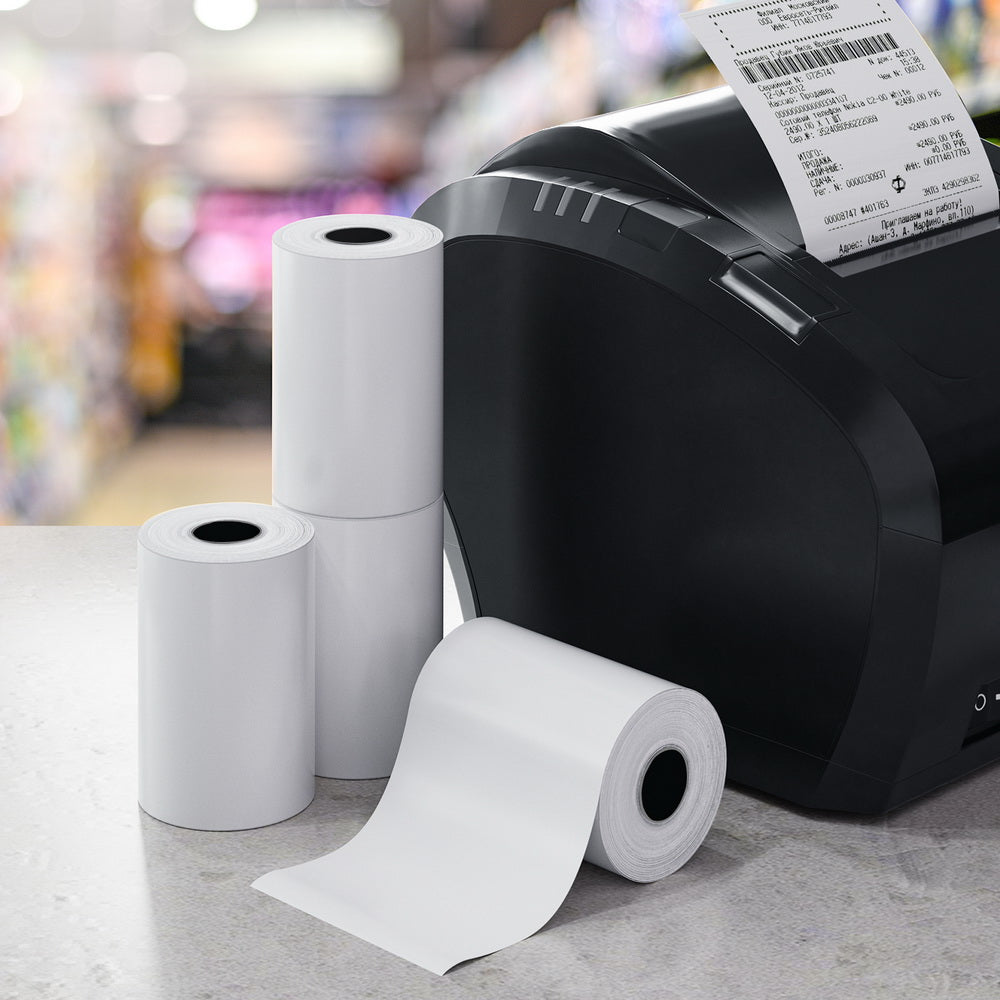 100 Rolls Thermal Label Paper Printer Paper Cash Register POS Receipt Roll TH-PAPER-57X38-100-WH