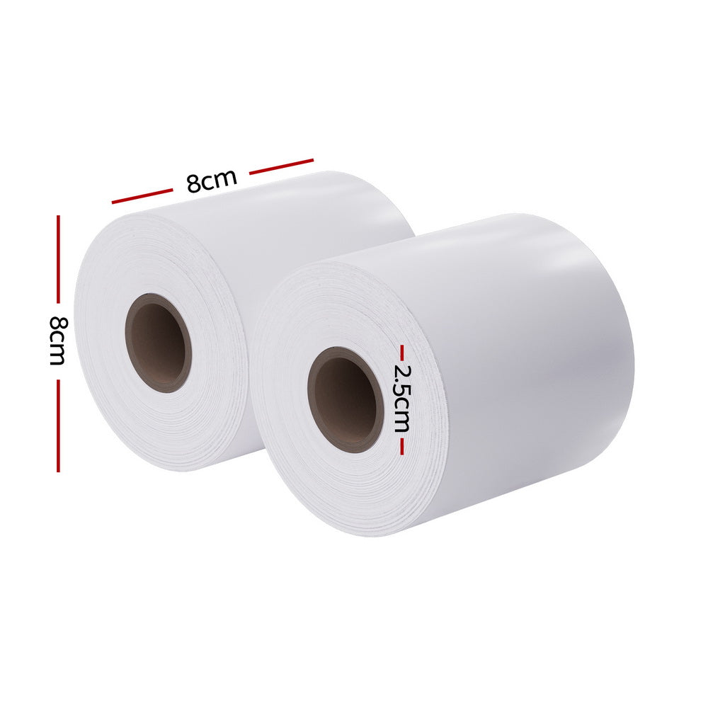 50 Rolls Thermal Label Paper Printer Paper Cash Register POS Receipt Roll TH-PAPER-80X80-50-WH