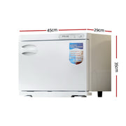 Devanti 23L Towel Warmer UV Sterilizer Heater Cabinet Beauty SPA Salon White TH-S-23L-WH