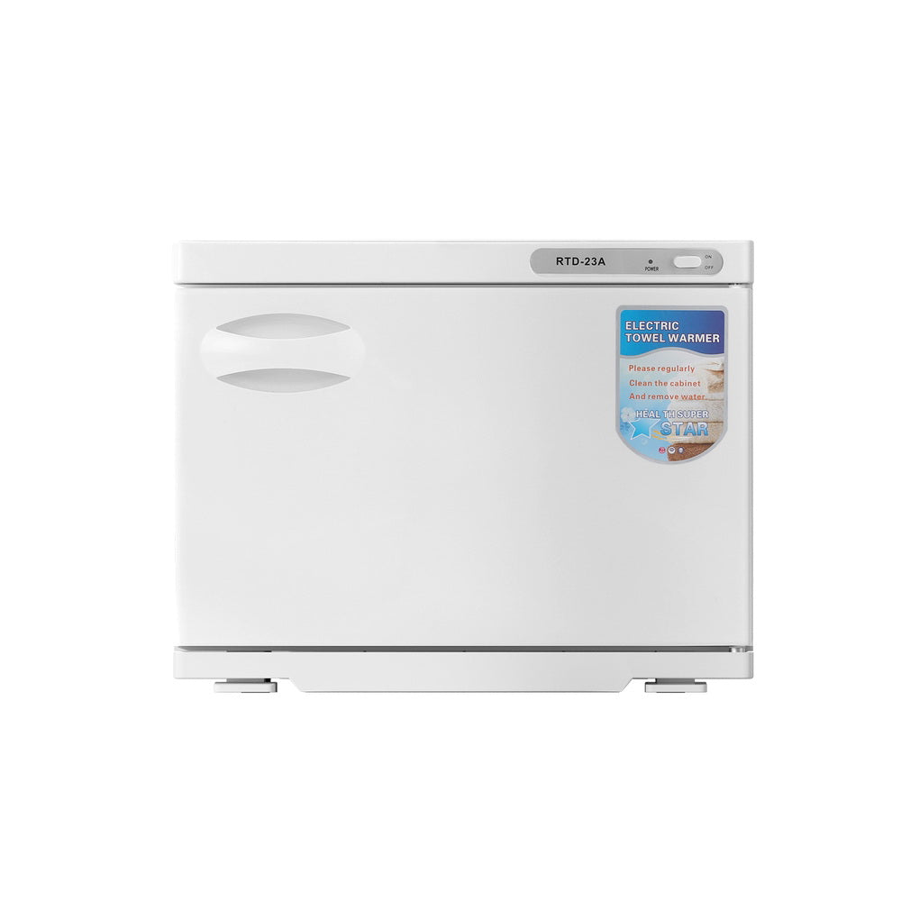 Devanti 23L Towel Warmer UV Sterilizer Heater Cabinet Beauty SPA Salon White TH-S-23L-WH