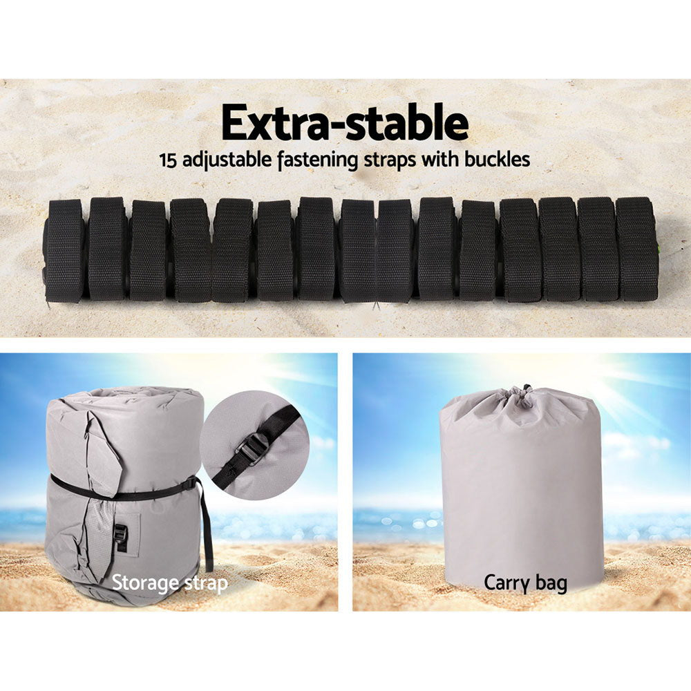 Seamanship Boat Cover 25-27ft Trailerable Jumbo Marine 600D Heavy Duty Grey TJBC-2527-GR