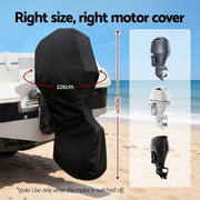 Seamanship Full Outboard Boat Motor Engine Cover Dust Rain Protection 100hp -150hp 600D Black TJBC-MC-150-BK