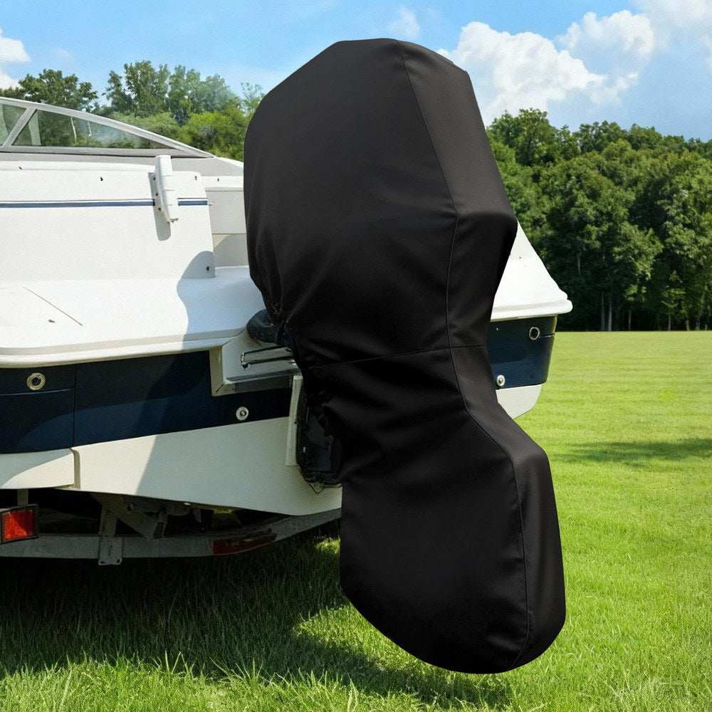 Seamanship Full Outboard Boat Motor Engine Cover Dust Rain Protection 100hp -150hp 600D Black TJBC-MC-150-BK