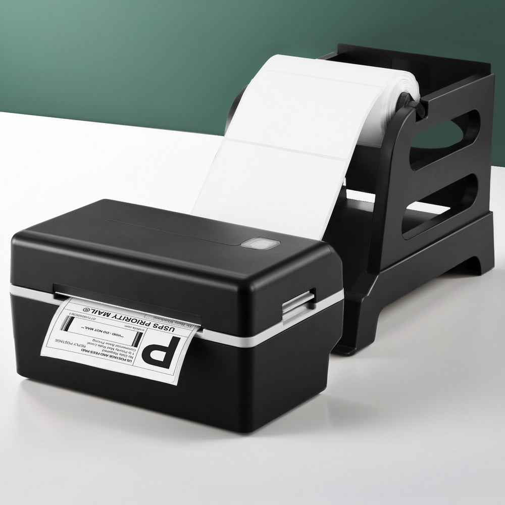 Thermal Label Printer Shipping Address Barcode USB Label Maker with Stand TL-PRINTER-100X150-BK