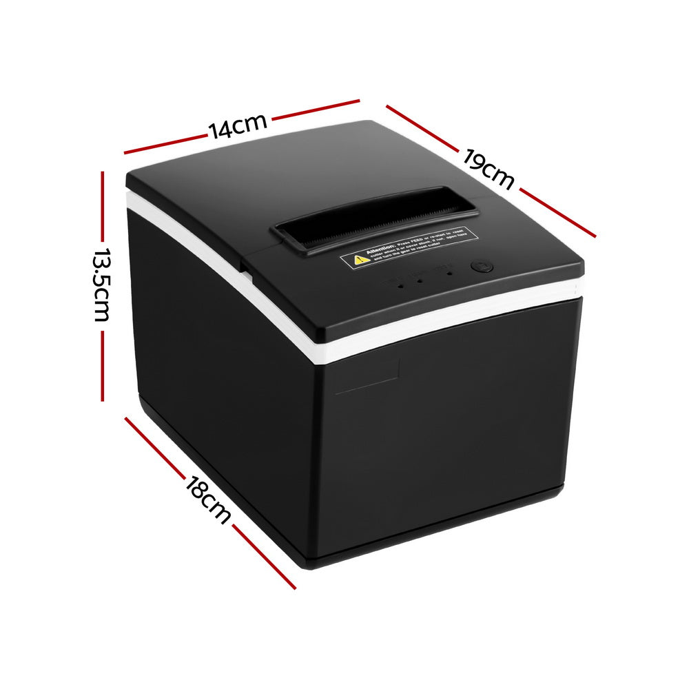 Thermal Receipt Printer POS Printer Auto Cutter Label Maker High Speed TL-PRINTER-80X80-BK