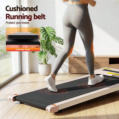 Everfit Treadmill Electric Walking Pad Under Desk Home Gym Fitness 360mm Pink TMILL-360-PAD