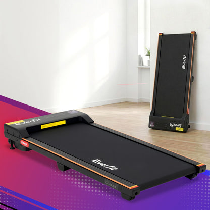 Everfit 3 in 1 Walking Pad Treadmill 12% Incline Under Desk Treadmills for Home Gym With 38cm Wide Belt TMILL-380-2INC-BK