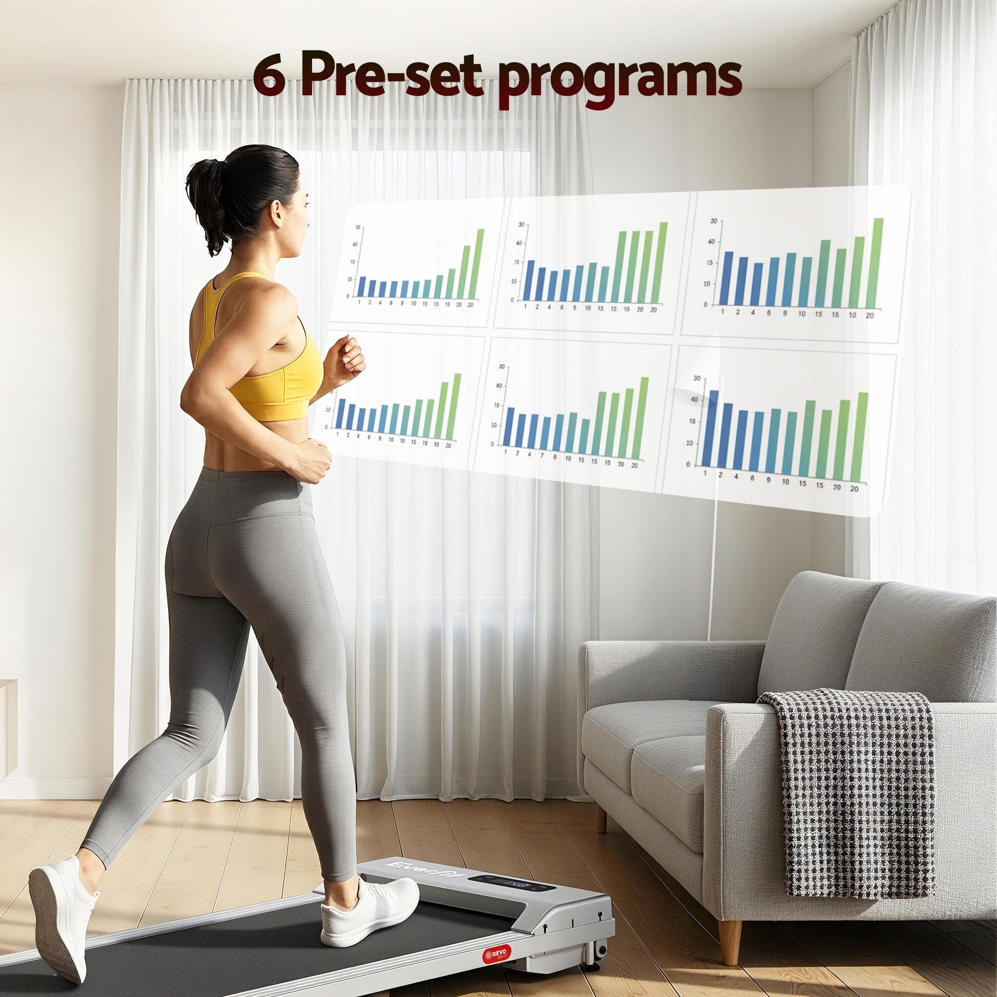 Everfit 3 in 1 Walking Pad Treadmill 12% Incline Under Desk Treadmills for Home Gym With 38cm Wide Belt Silver TMILL-380-2INC-SI