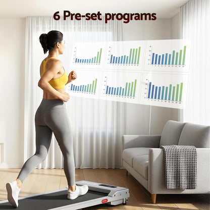 Everfit 3 in 1 Walking Pad Treadmill 12% Incline Under Desk Treadmills for Home Gym With 38cm Wide Belt Silver TMILL-380-2INC-SI