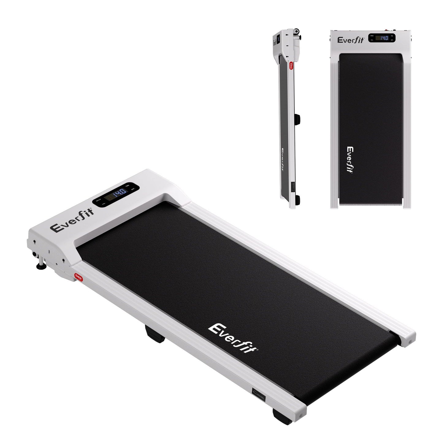 Everfit 3 in 1 Walking Pad Treadmill 12% Incline Under Desk Treadmills for Home Gym With 38cm Wide Belt White TMILL-380-2INC-WH