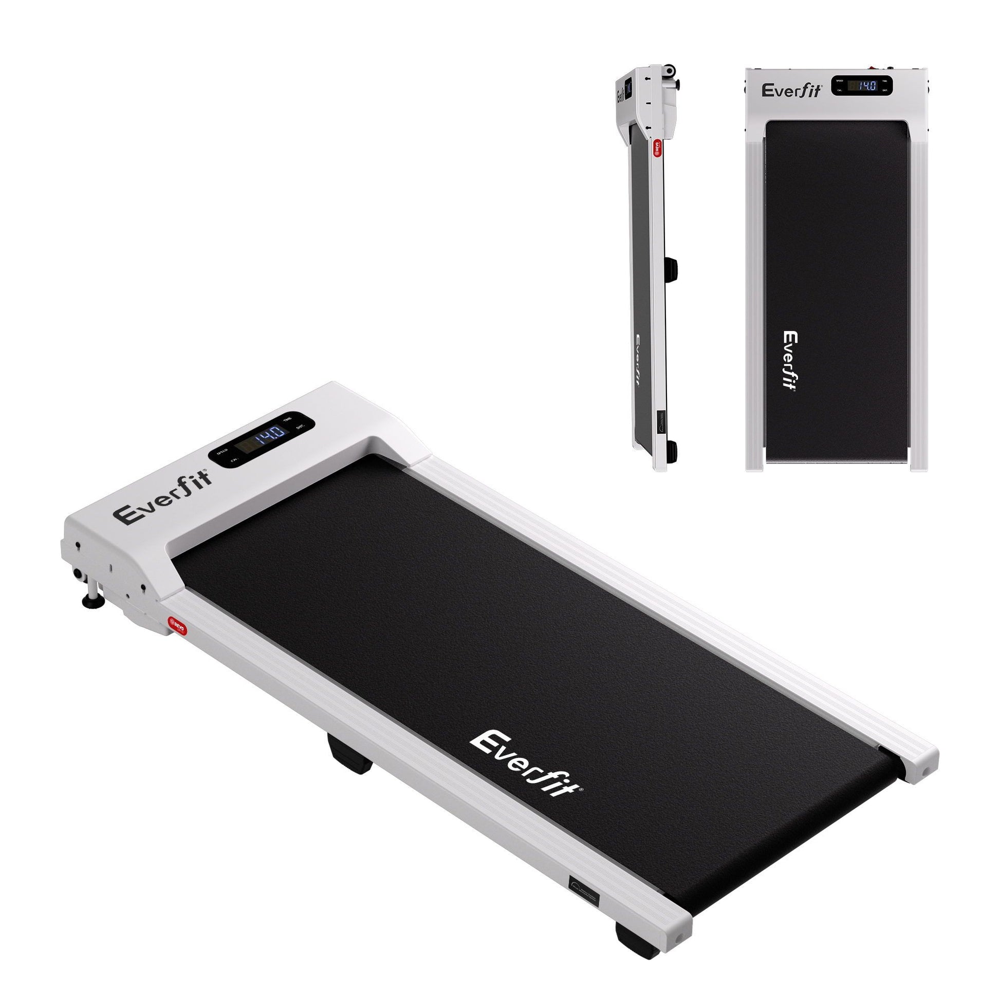 Everfit 3 in 1 Walking Pad Treadmill 12% Incline Under Desk Treadmills for Home Gym With 38cm Wide Belt White TMILL-380-2INC-WH