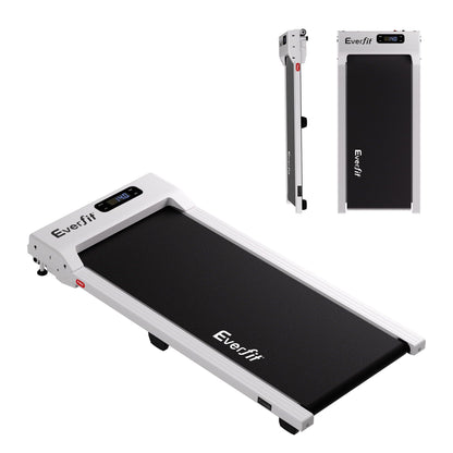 Everfit 3 in 1 Walking Pad Treadmill 12% Incline Under Desk Treadmills for Home Gym With 38cm Wide Belt White TMILL-380-2INC-WH