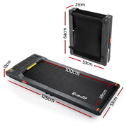 Everfit Walking Pad Treadmill 2 in 1 Foldable Under Desk for Home Gym With 38cm Belt With APP TMILL-380-FD-BK