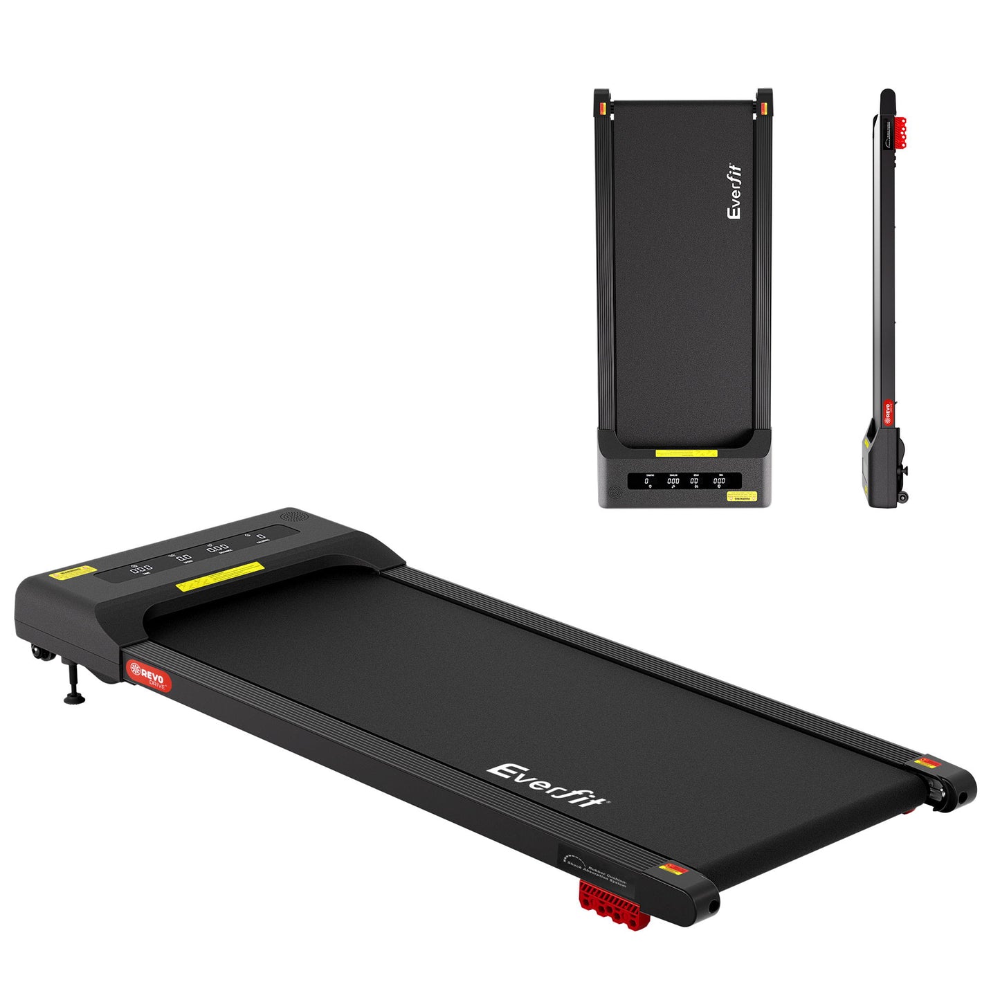 Everfit Treadmill Electric Walking Pad Incline Under Desk Home Gym 380mm Black TMILL-380-INC-BK
