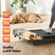 Everfit Treadmill Electric Walking Pad Incline Under Desk Home Gym 380mm Black