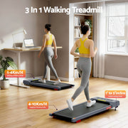 Everfit Treadmill Electric Walking Pad Incline Under Desk Home Gym 380mm Grey