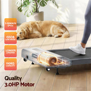 Everfit Treadmill Electric Walking Pad Incline Under Desk Home Gym 380mm Grey