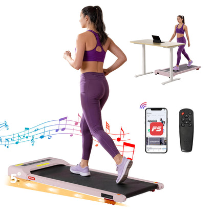 Everfit Treadmill Electric Walking Pad Incline Under Desk Home Gym 380mm Pink TMILL-380-INC-PK