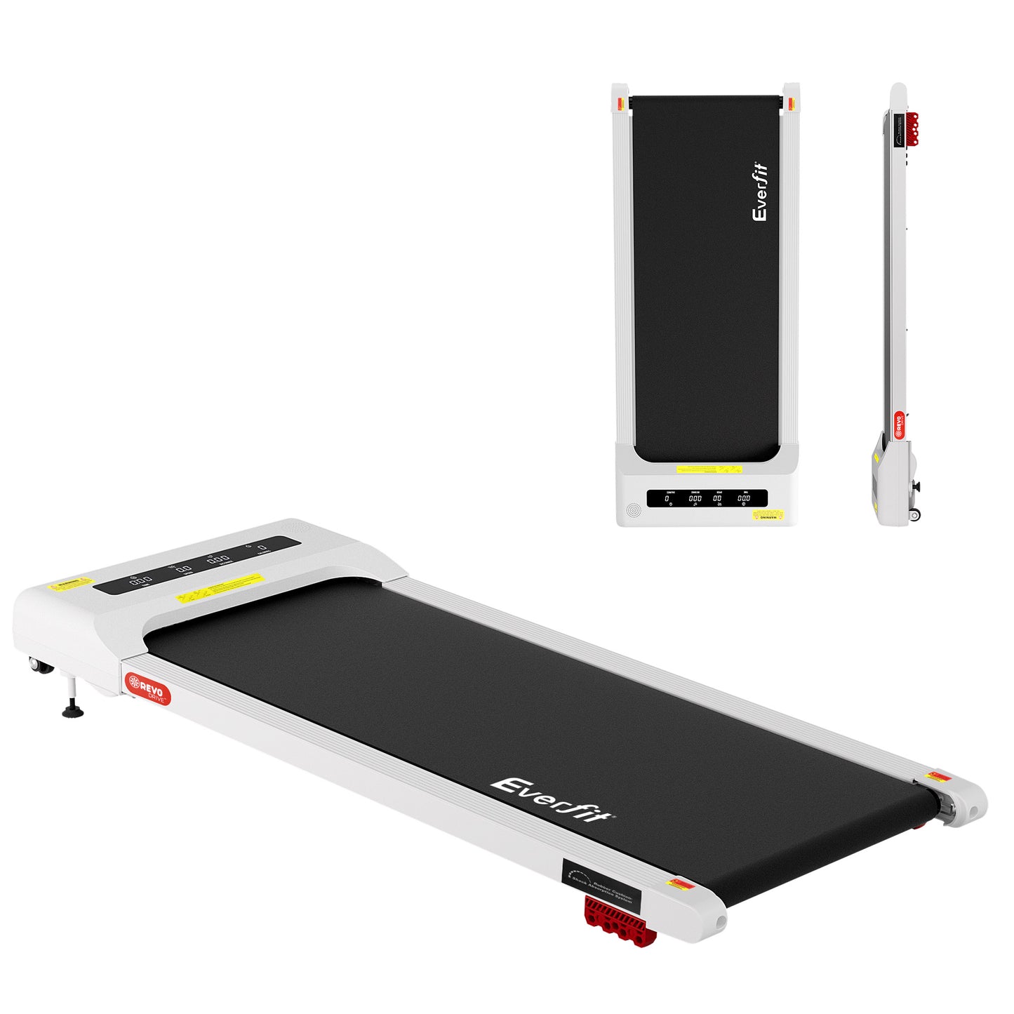 Everfit Treadmill Electric Walking Pad Incline Under Desk Home Gym 380mm White TMILL-380-INC-WH