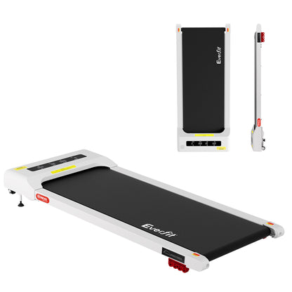 Everfit Treadmill Electric Walking Pad Incline Under Desk Home Gym 380mm White TMILL-380-INC-WH