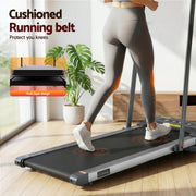 Everfit 2 in 1 Treadmill Electric Walking Pad Under Desk Home Gym Fitness 380mm Grey TMILL-380-PAD-GR