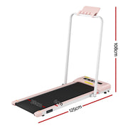 Everfit 2 in 1 Treadmill Electric Walking Pad Under Desk Home Gym Fitness 380mm Pink TMILL-380-PAD-PK