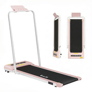 Everfit 2 in 1 Treadmill Electric Walking Pad Under Desk Home Gym Fitness 380mm Pink TMILL-380-PAD-PK