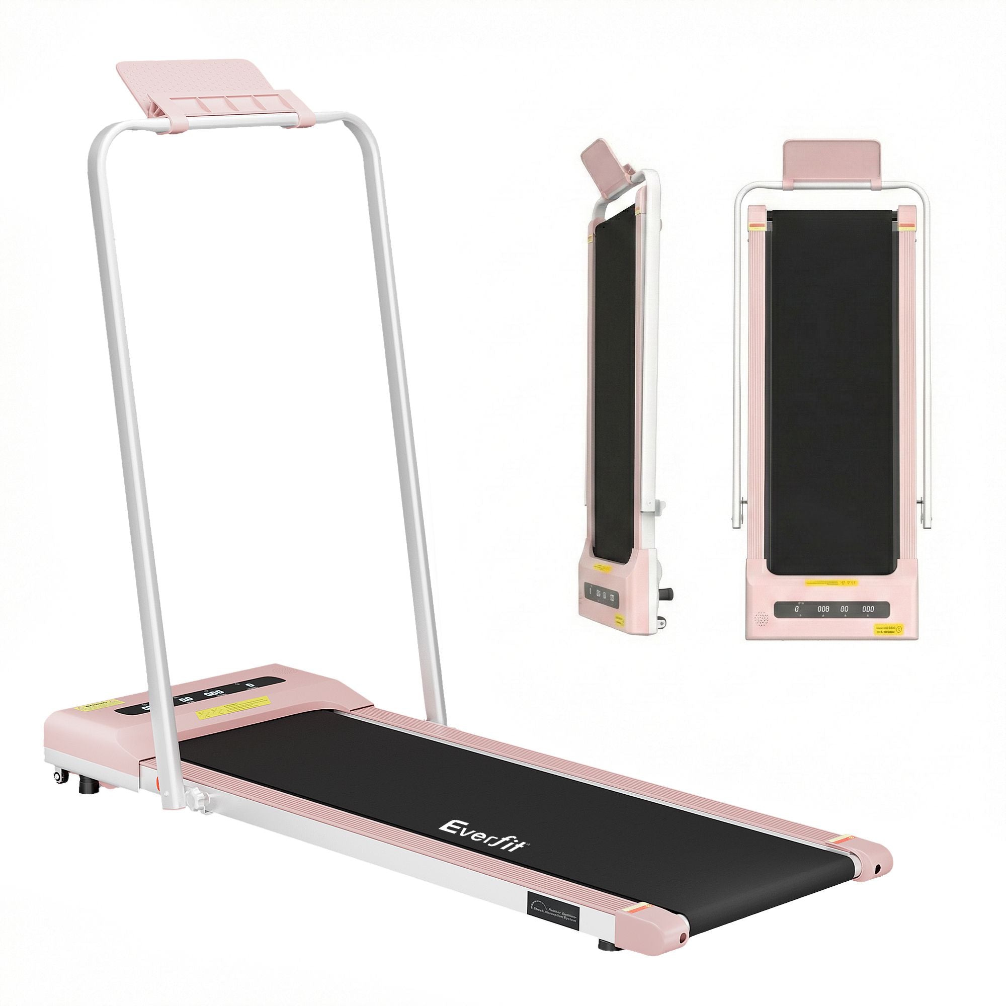 Everfit 2 in 1 Treadmill Electric Walking Pad Under Desk Home Gym Fitness 380mm Pink TMILL-380-PAD-PK