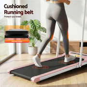 Everfit 2 in 1 Treadmill Electric Walking Pad Under Desk Home Gym Fitness 380mm Pink TMILL-380-PAD-PK